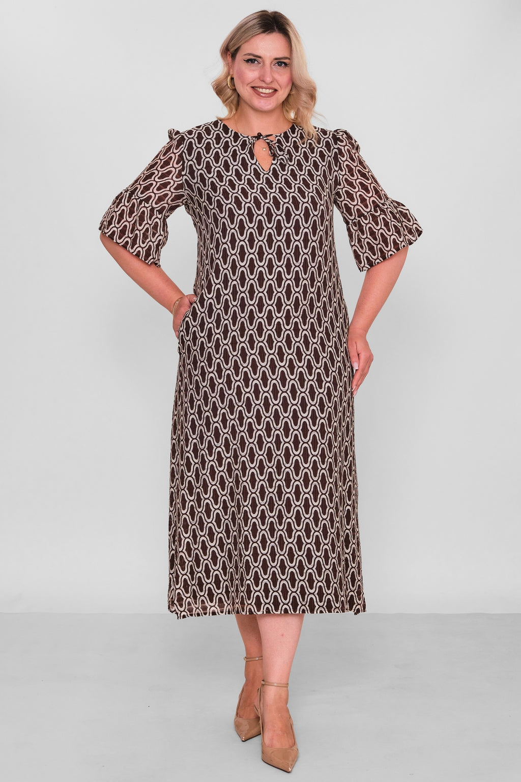 Revaro - Plus Size Dress (RVR26YBS-2717) - 8690200197444