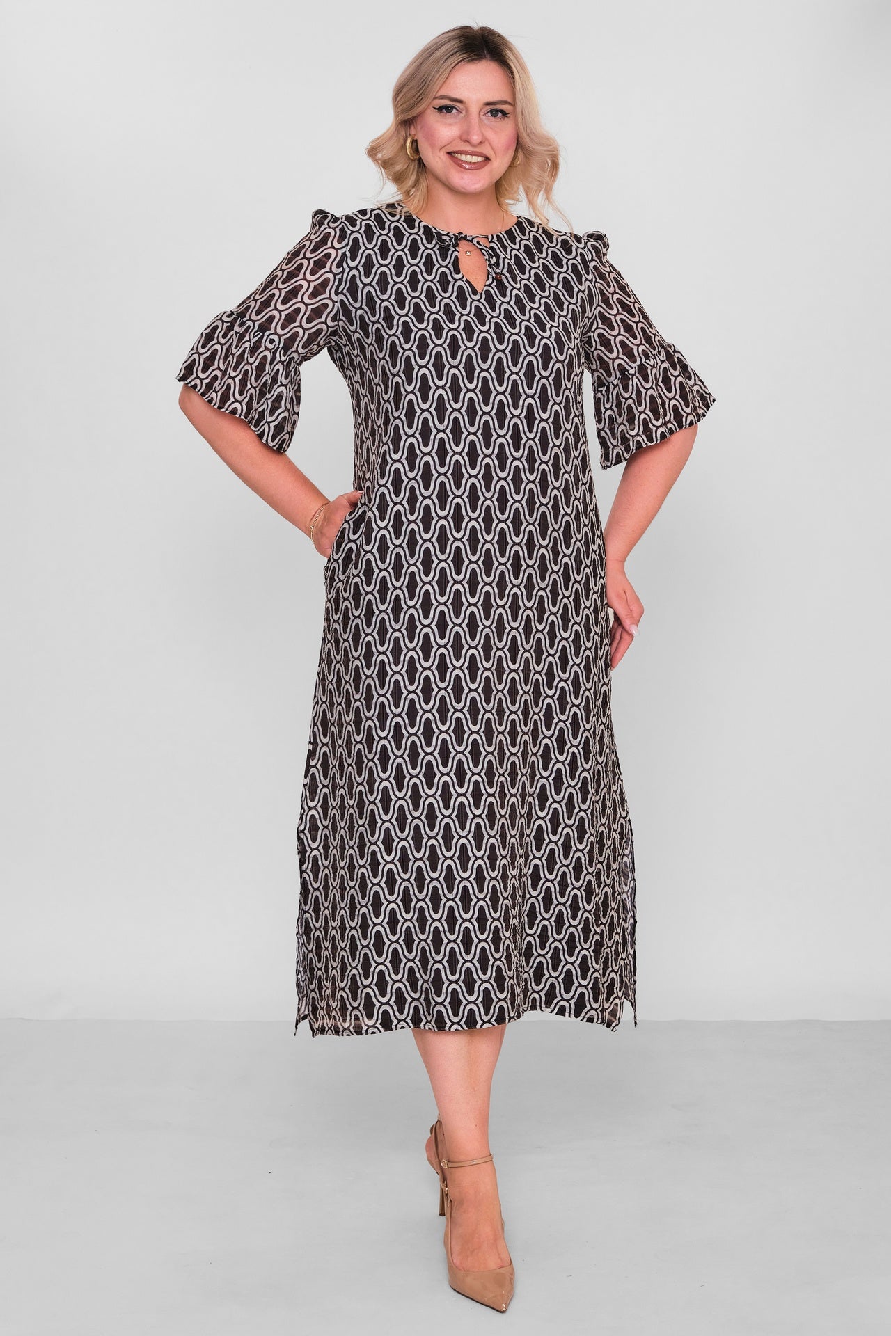Revaro - Plus Size Dress (RVR26YBS-2717) - 8690200197451