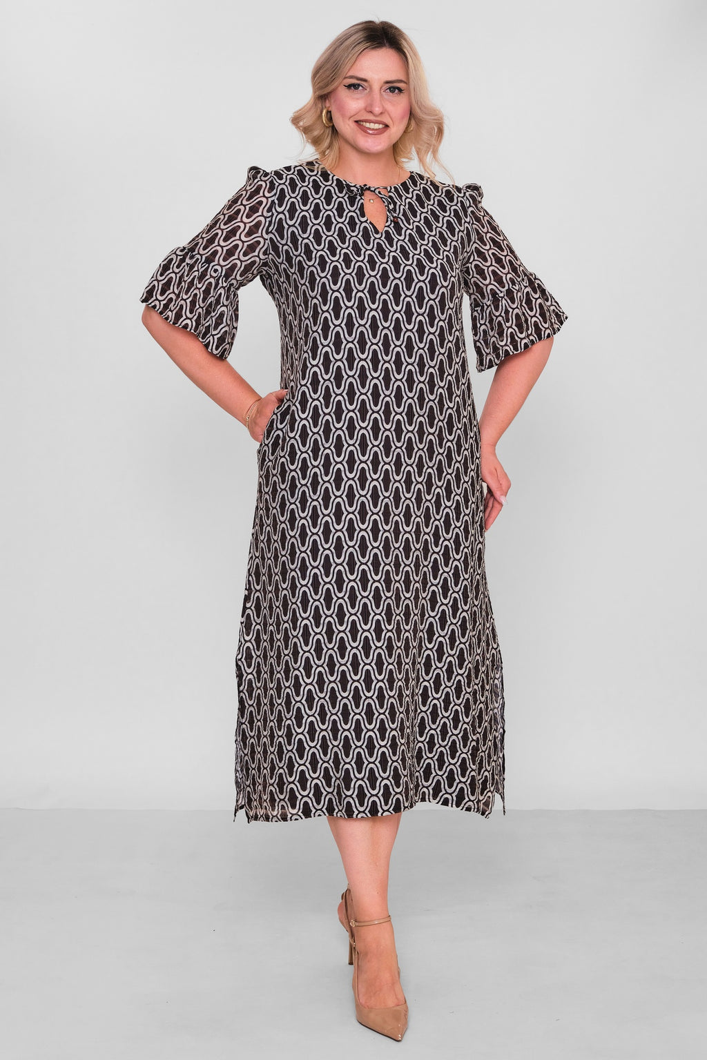 Revaro - Plus Size Dress (RVR26YBS-2717) - 8690200197451