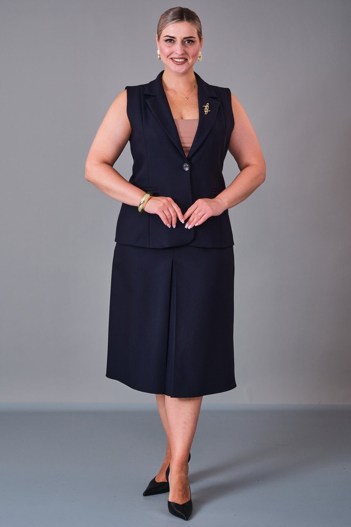 Cocomika - Plus Size Suit (CMK27K3022) - 8690200201400