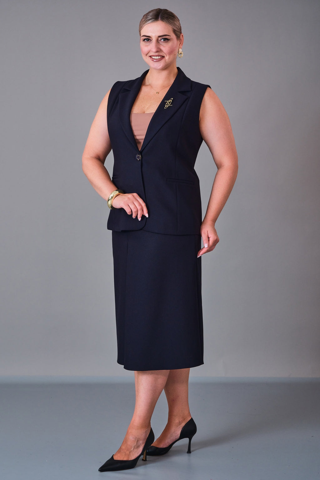 Cocomika - Plus Size Suit (CMK27K3022) - 8690200201400