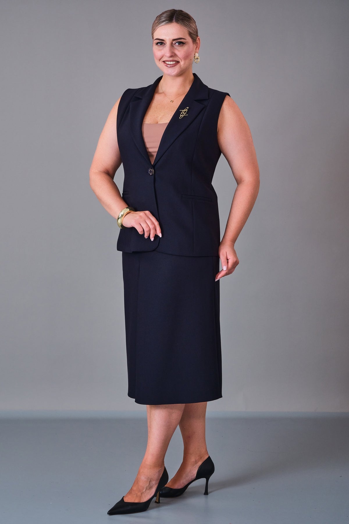 Cocomika - Plus Size Suit (CMK27K3022) - 8690200201400