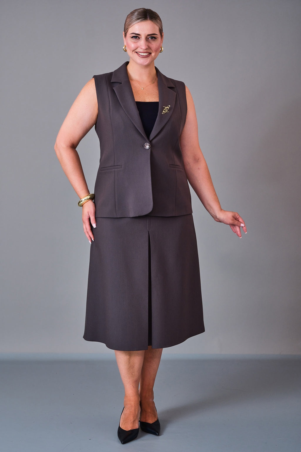 Cocomika - Plus Size Suit (CMK27K3022) - 8690200201424