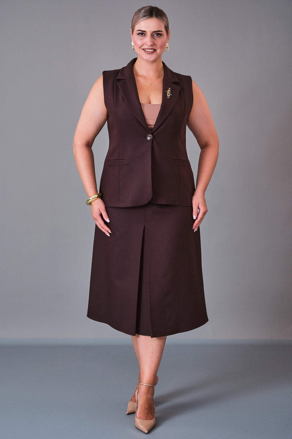 Cocomika - Plus Size Suit (CMK27K3022) - 8690200201431