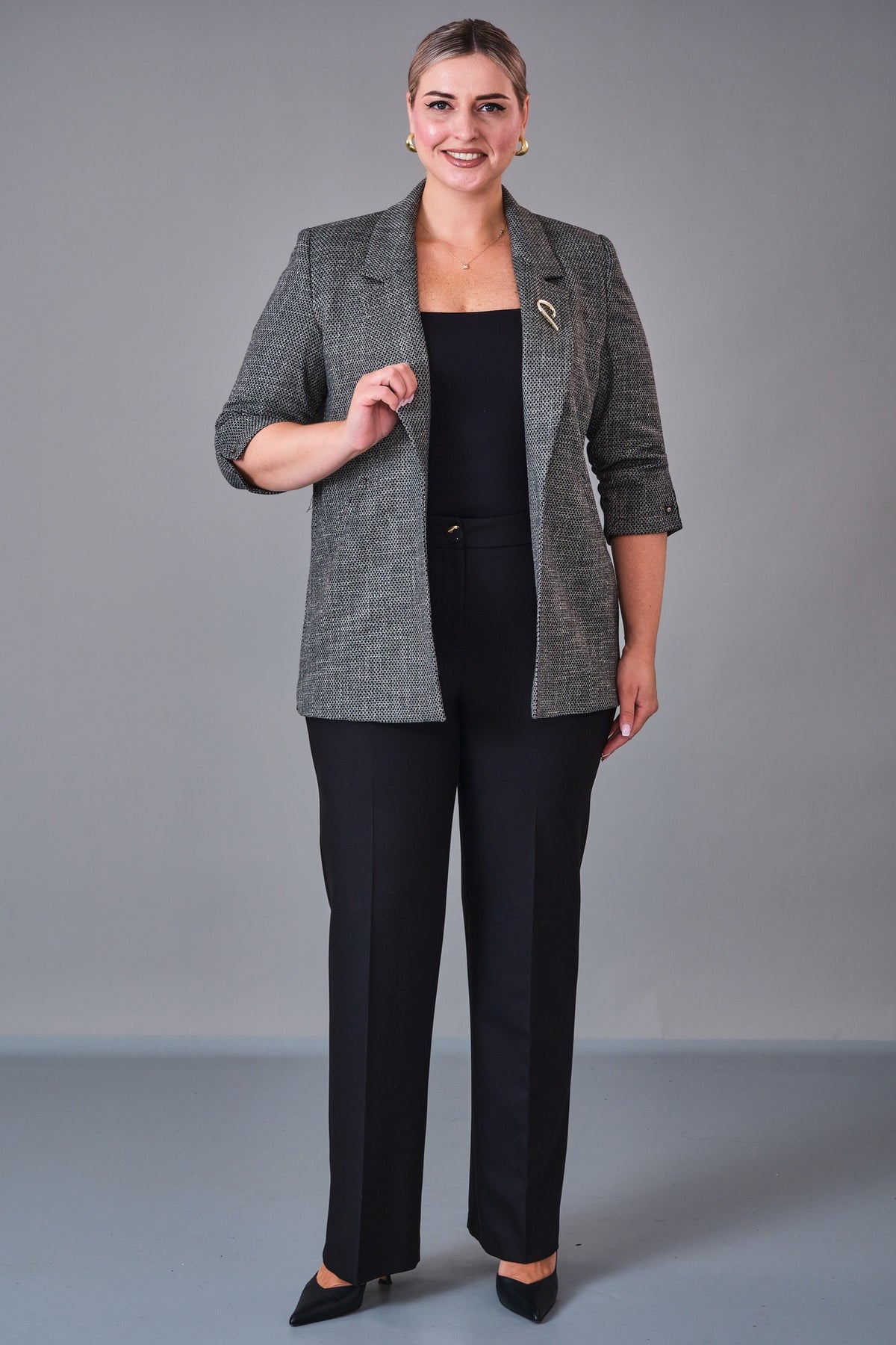 Cocomika - Plus Size Jacket (CMK27K1079) - 8690200201547