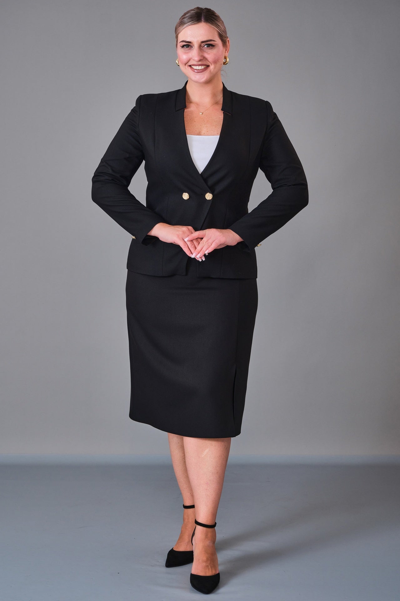 Cocomika - Plus Size Suit (CMK27K3041) - 8690200202605