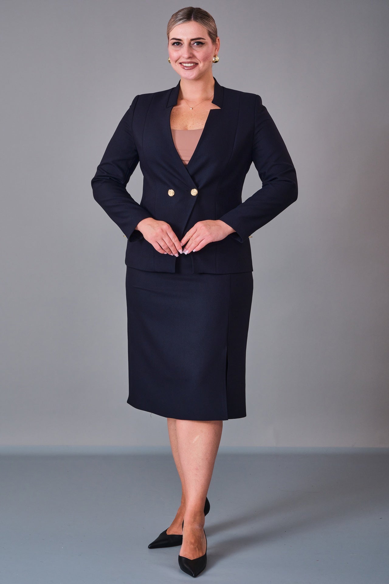 Cocomika - Plus Size Suit (CMK27K3041) - 8690200202612