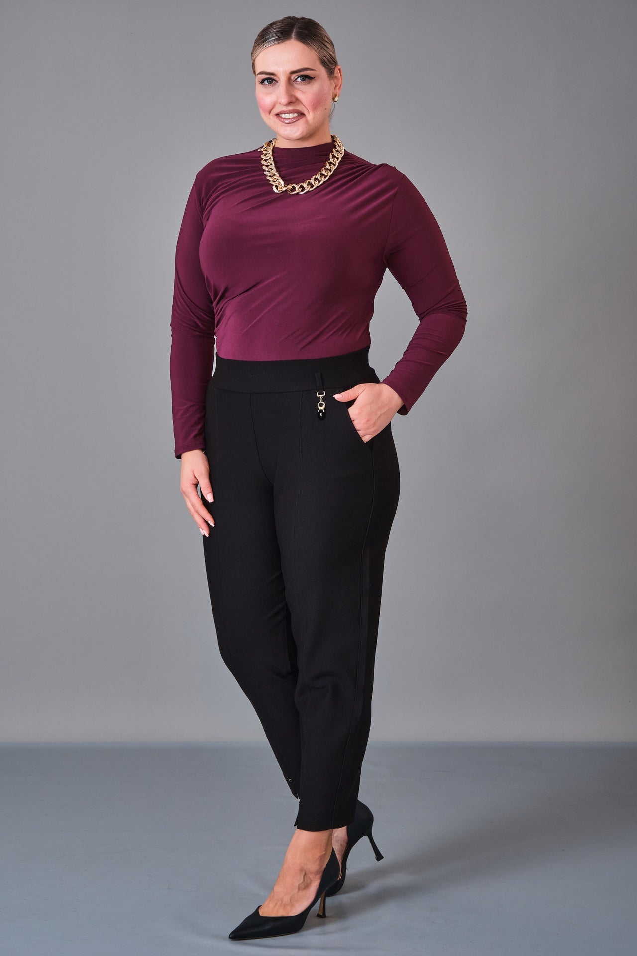 Elitline - Plus Size Trousers (ELT27K1-01-4113) - 8690200204791