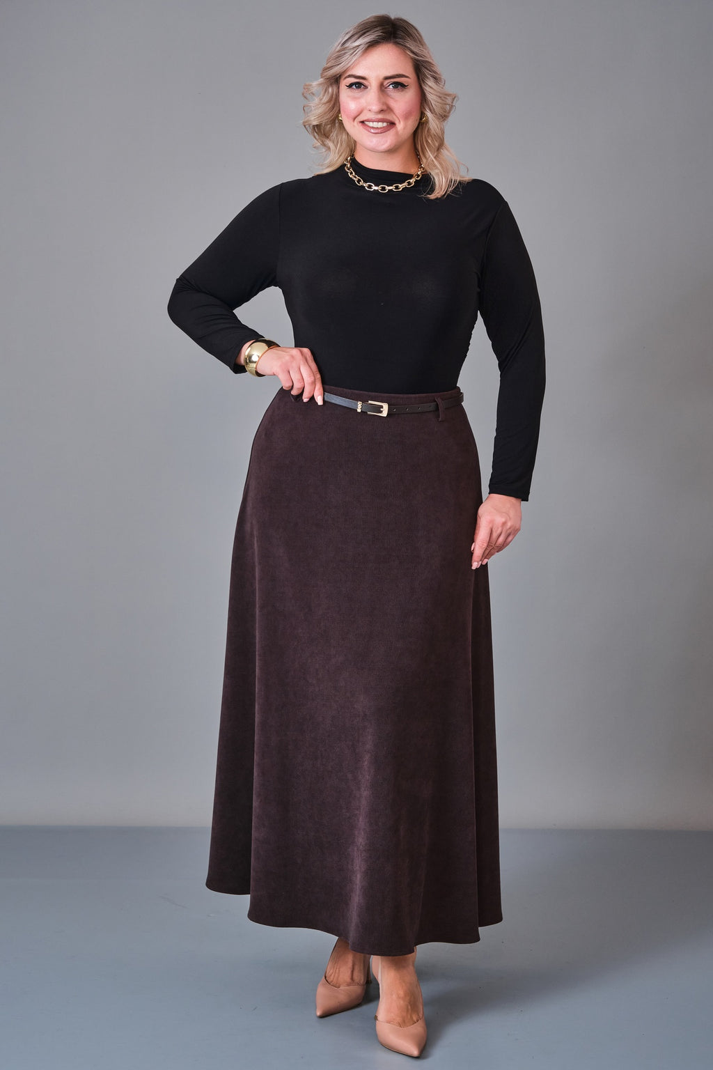 Elitline - Plus Size Skirt (ELT27K2-04-4020) - 8690200204869