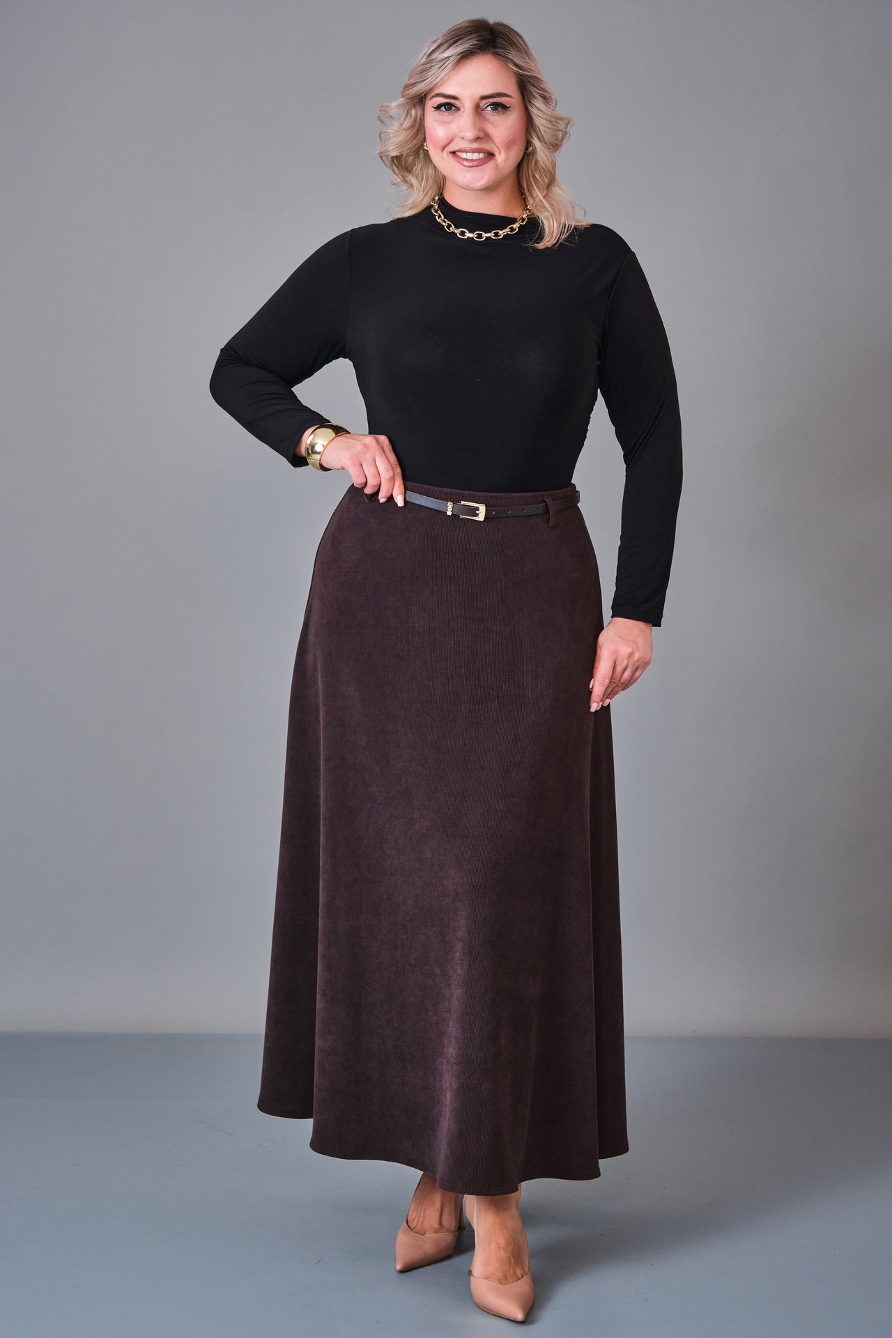 Elitline - Plus Size Skirt (ELT27K2-04-4020) - 8690200204869