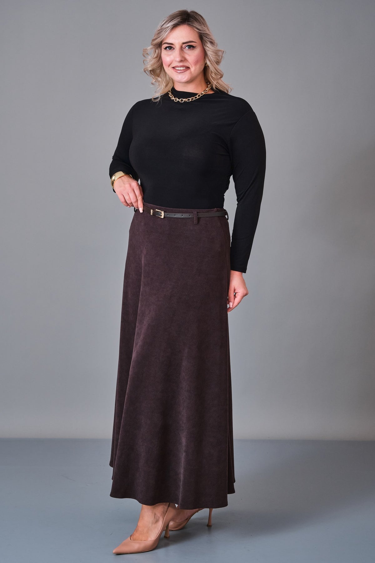 Elitline - Plus Size Skirt (ELT27K2-04-4020) - 8690200204869