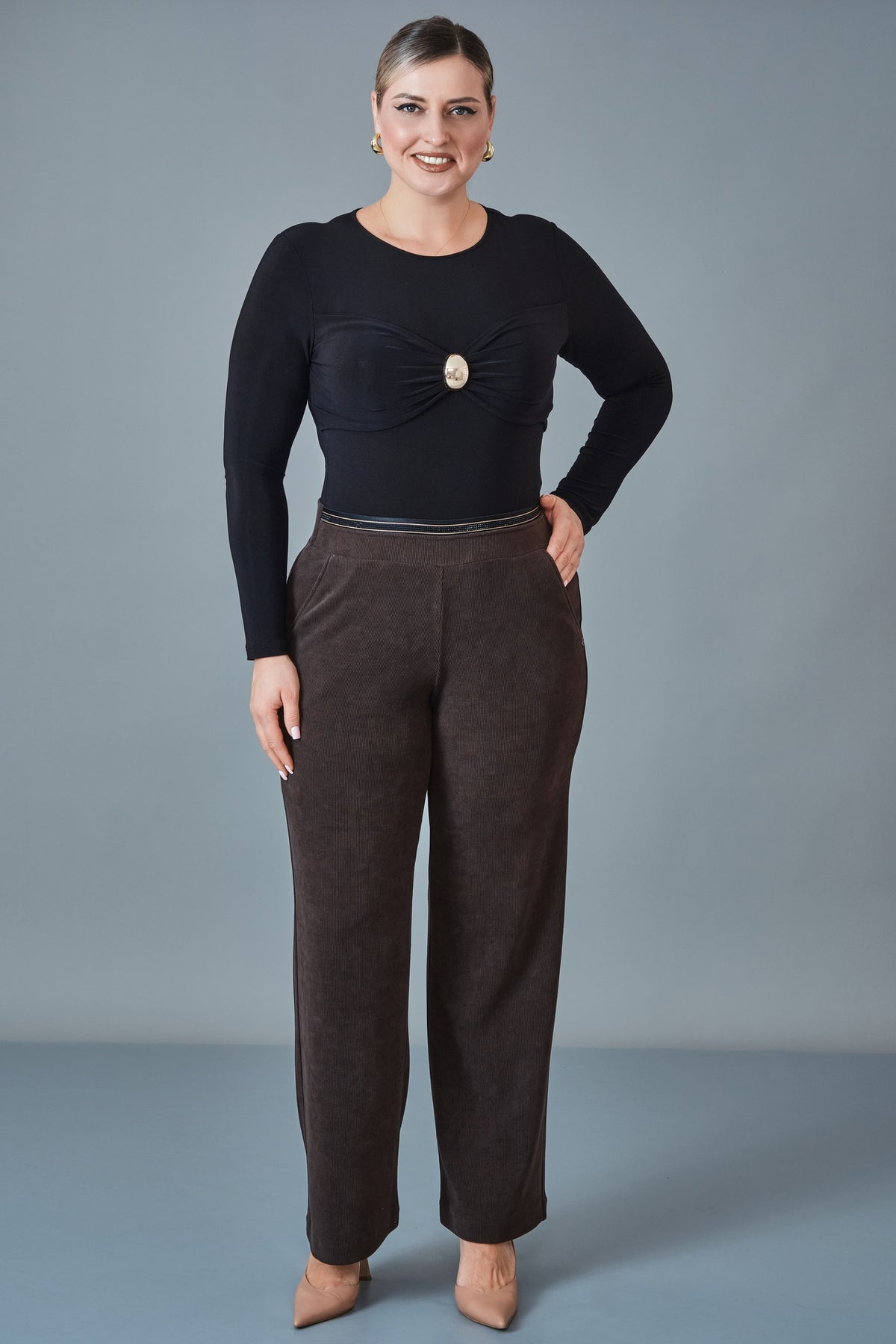 Elitline - Plus Size Trousers (ELT27K1-04-4022)