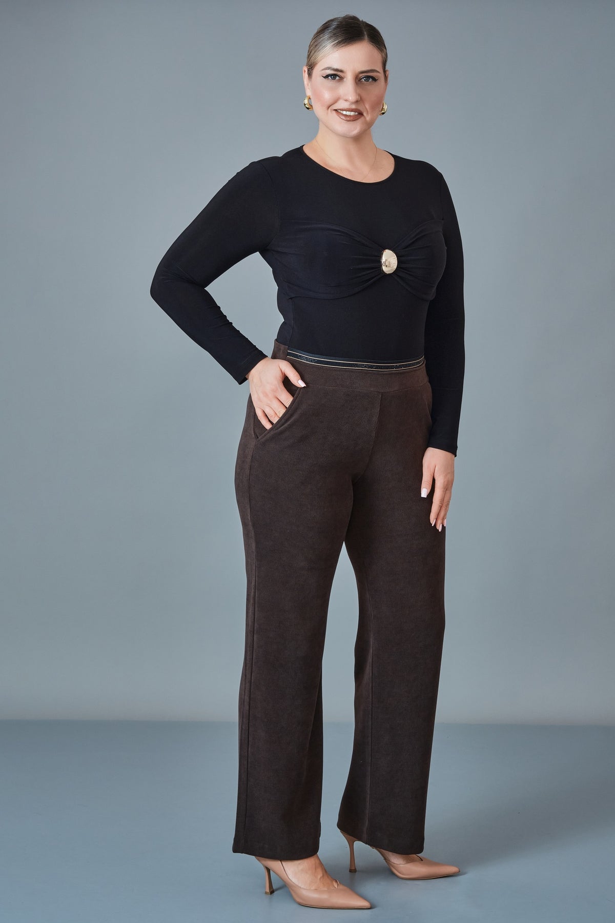 Elitline - Plus Size Trousers (ELT27K1-04-4022)
