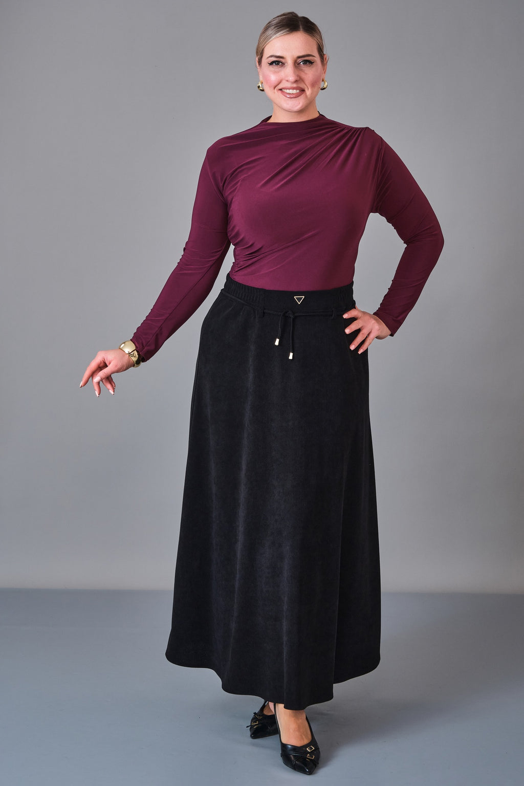 Elitline - Plus Size Skirt (ELT27K2-04-4024) - 8690200205811