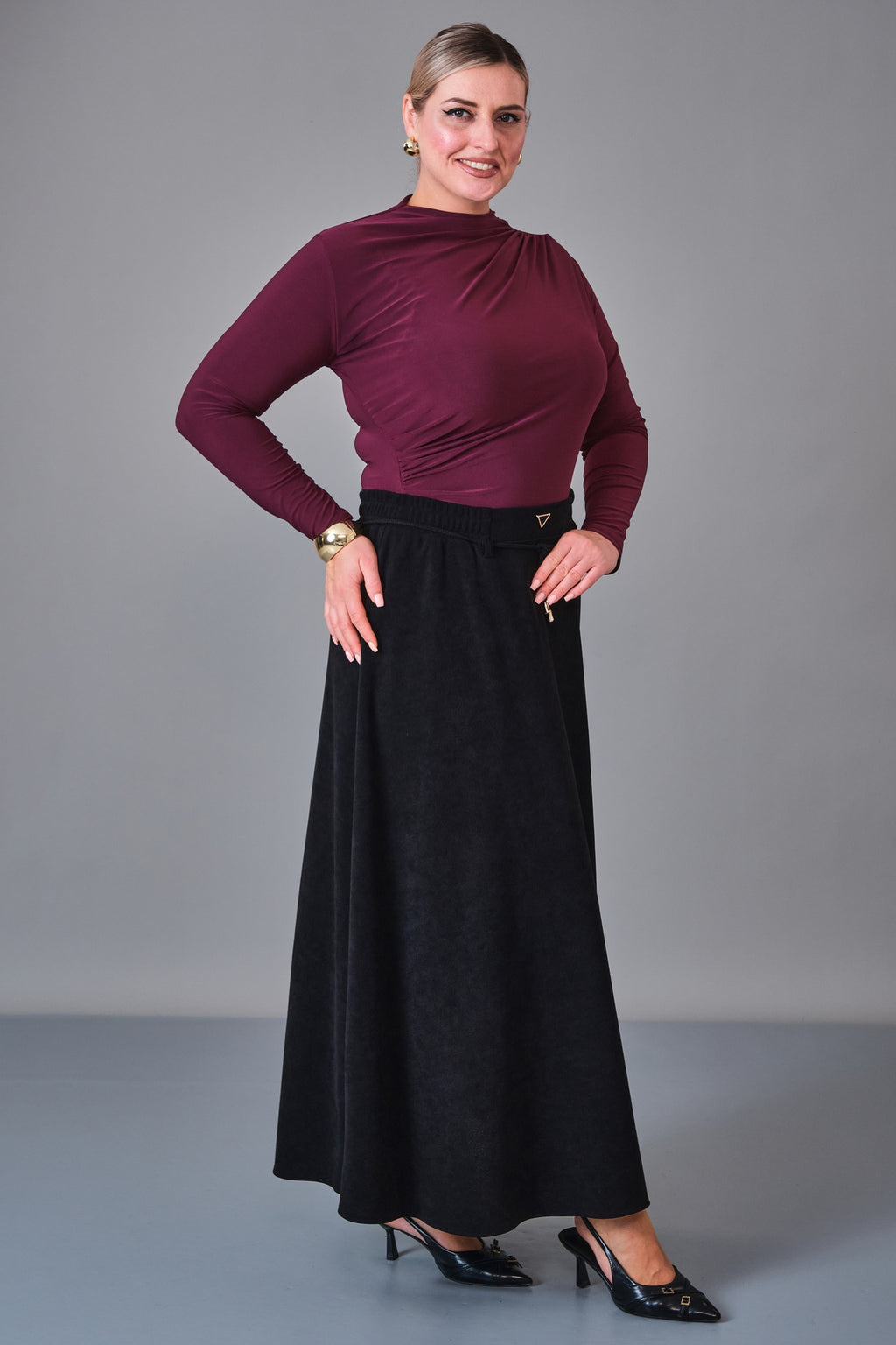 Elitline - Plus Size Skirt (ELT27K2-04-4024) - 8690200205811