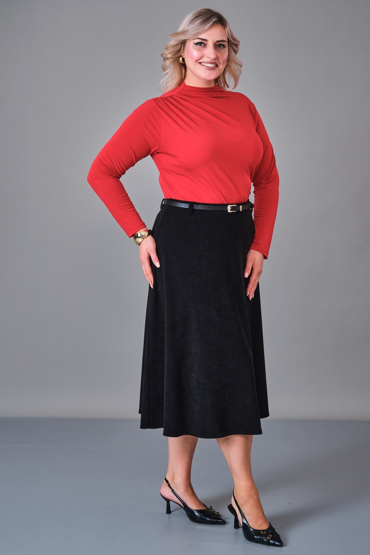 Elitline - Plus Size Skirt (ELT27K2-04-4005) - 8690200205934