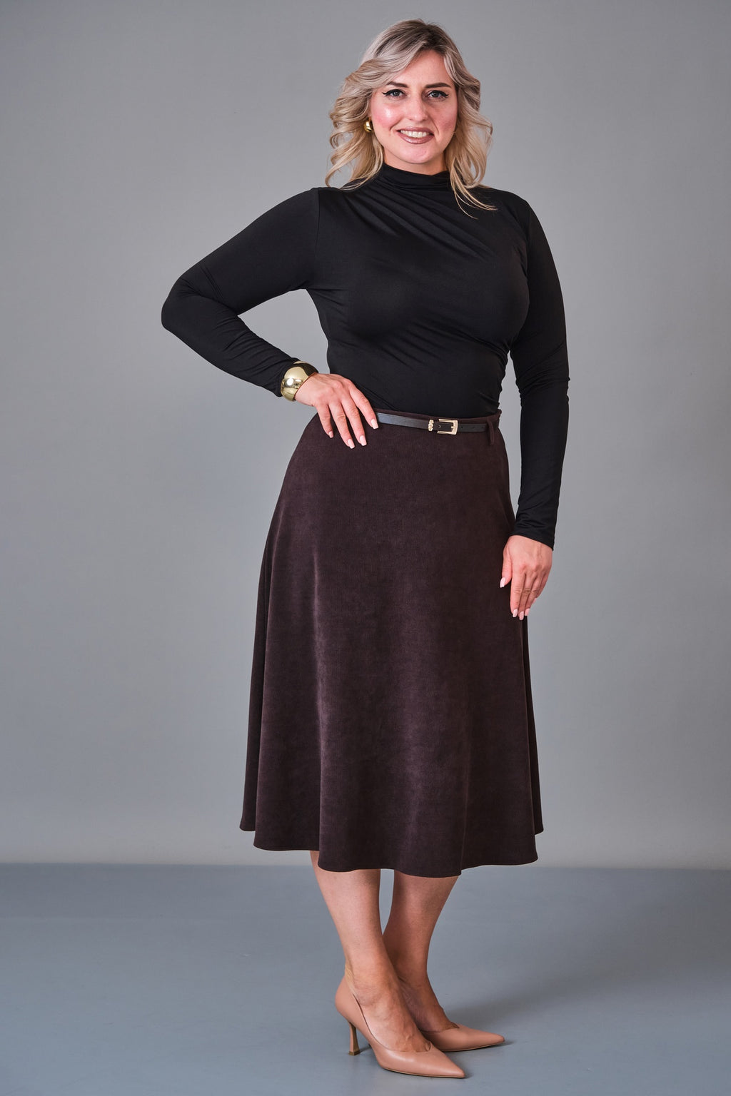 Elitline - Plus Size Skirt (ELT27K2-04-4005) - 8690200205941