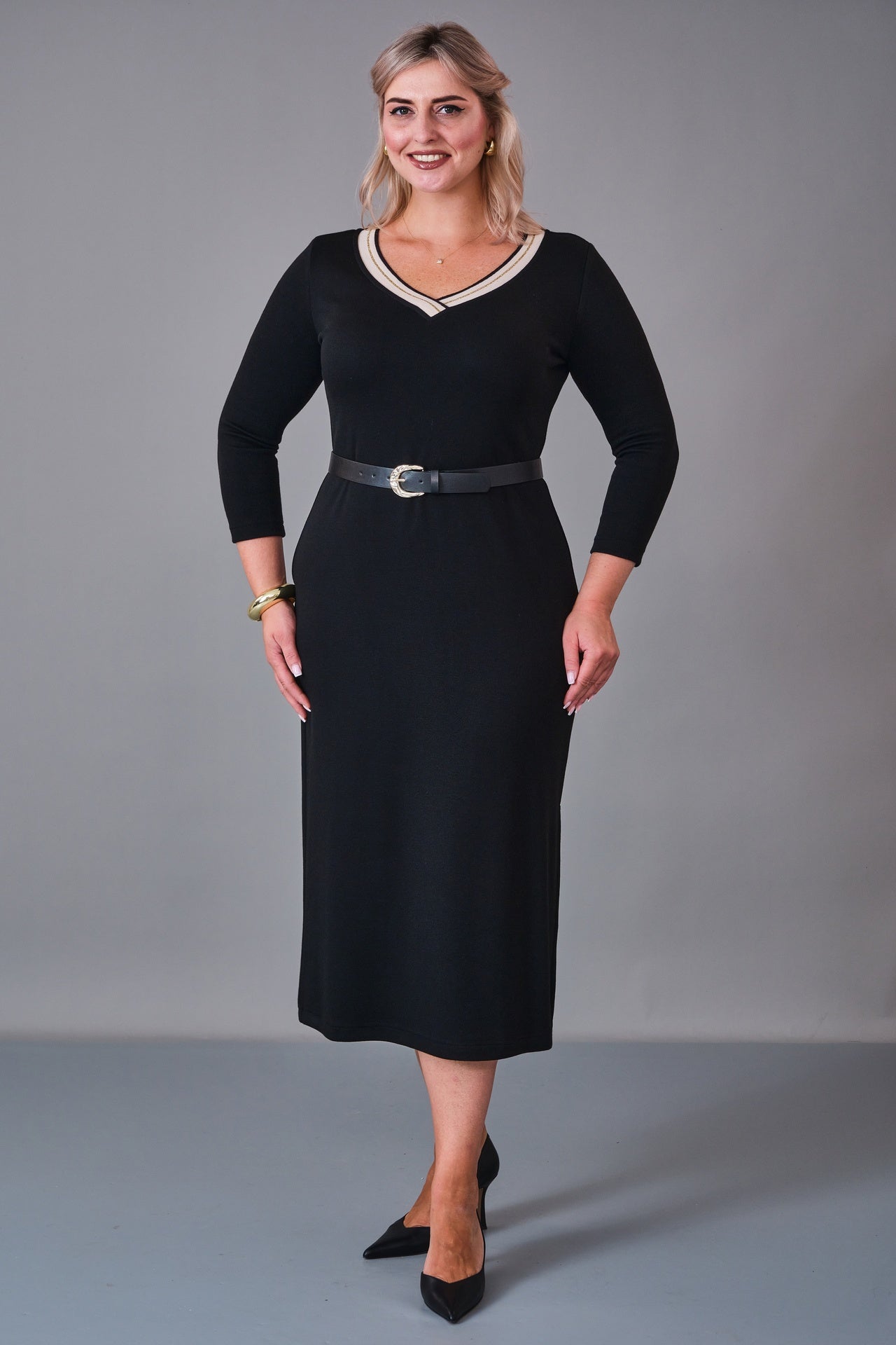 Laluce - Plus Size Dress (L2.K27.ELB.2E700) - 8690200206207