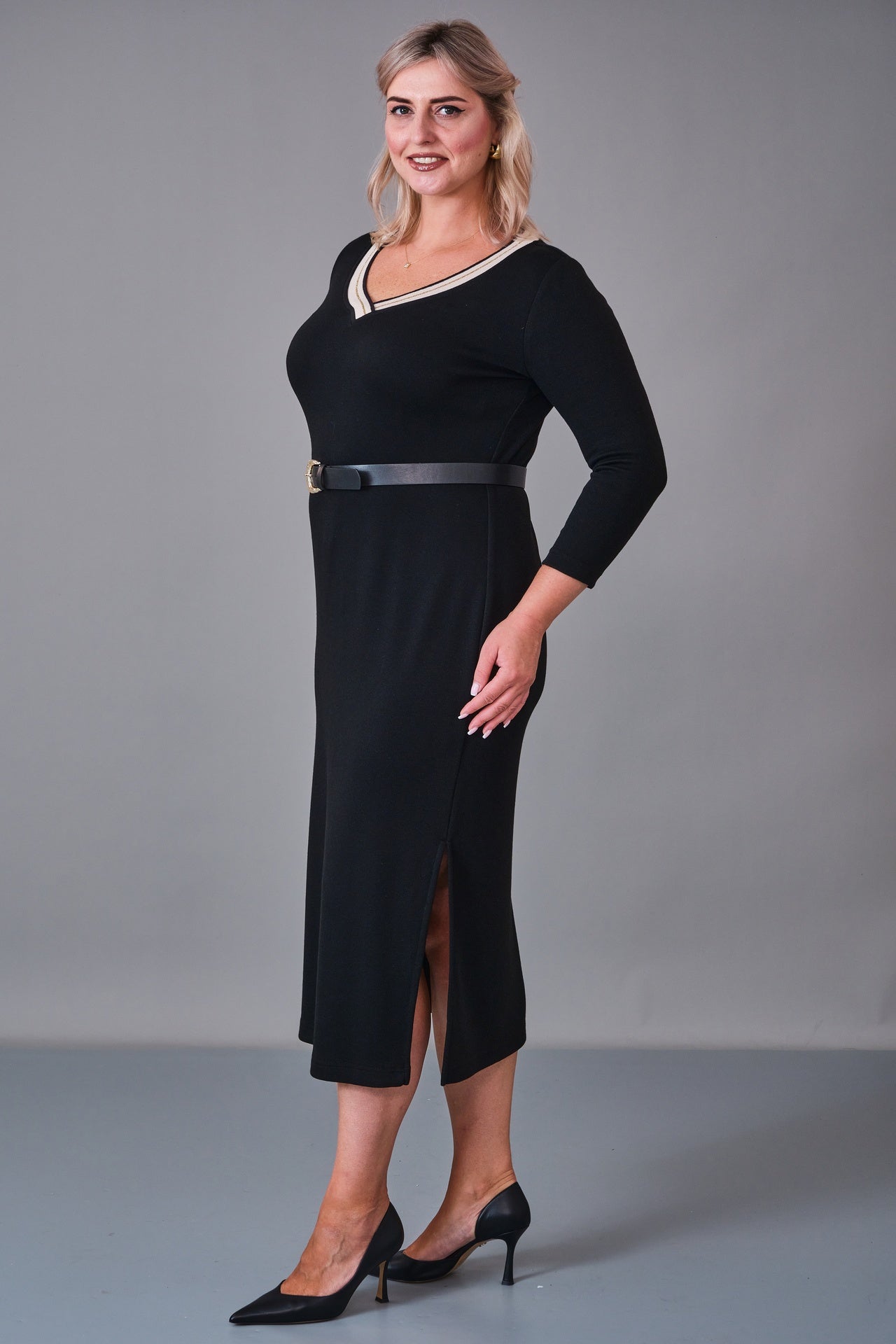 Laluce - Plus Size Dress (L2.K27.ELB.2E700) - 8690200206207