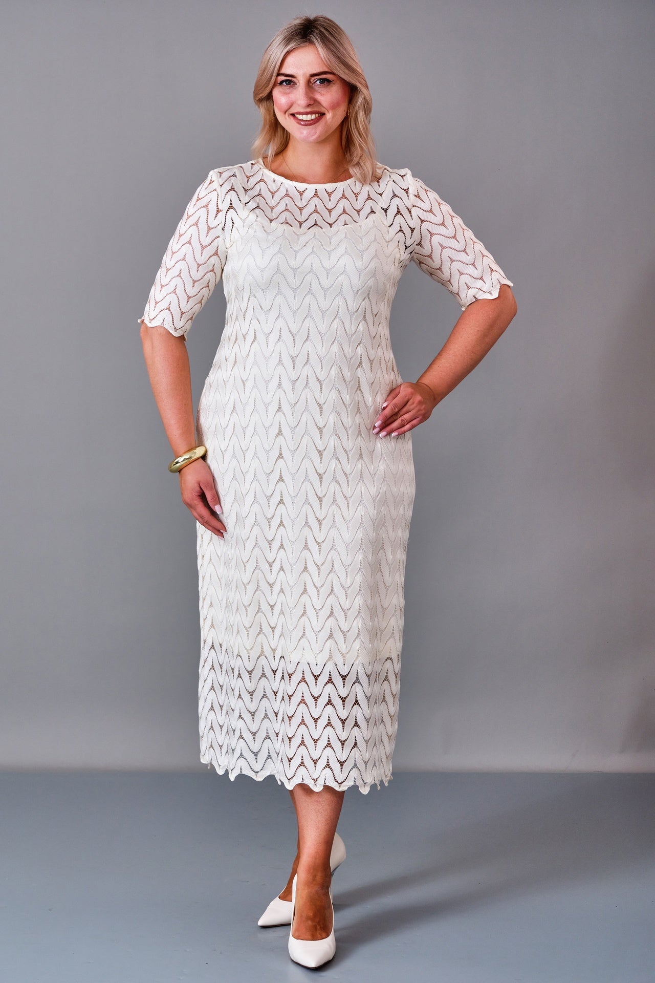 Laluce - Plus Size Dress (L2.K27.ELB.2E702) - 8690200206221