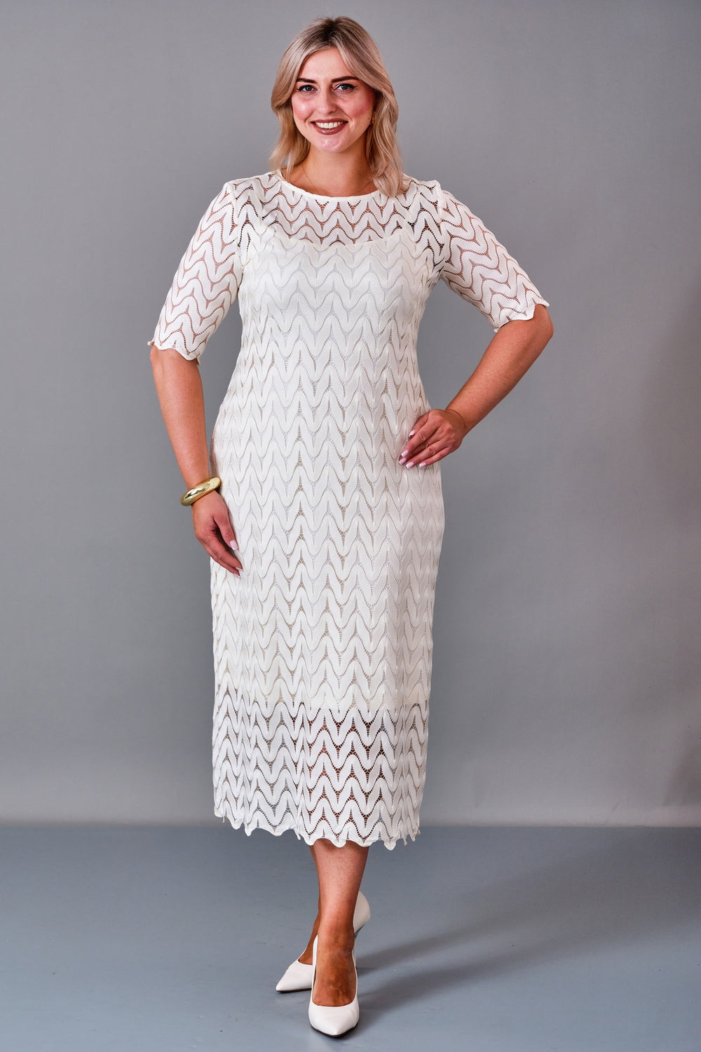 Laluce - Plus Size Dress (L2.K27.ELB.2E702) - 8690200206221