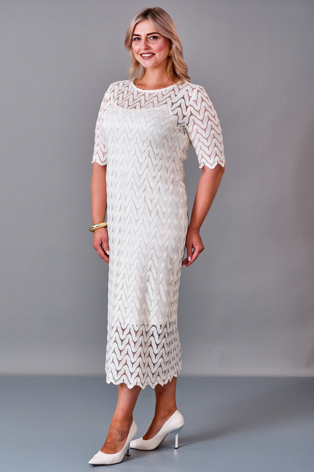 Laluce - Plus Size Dress (L2.K27.ELB.2E702) - 8690200206221