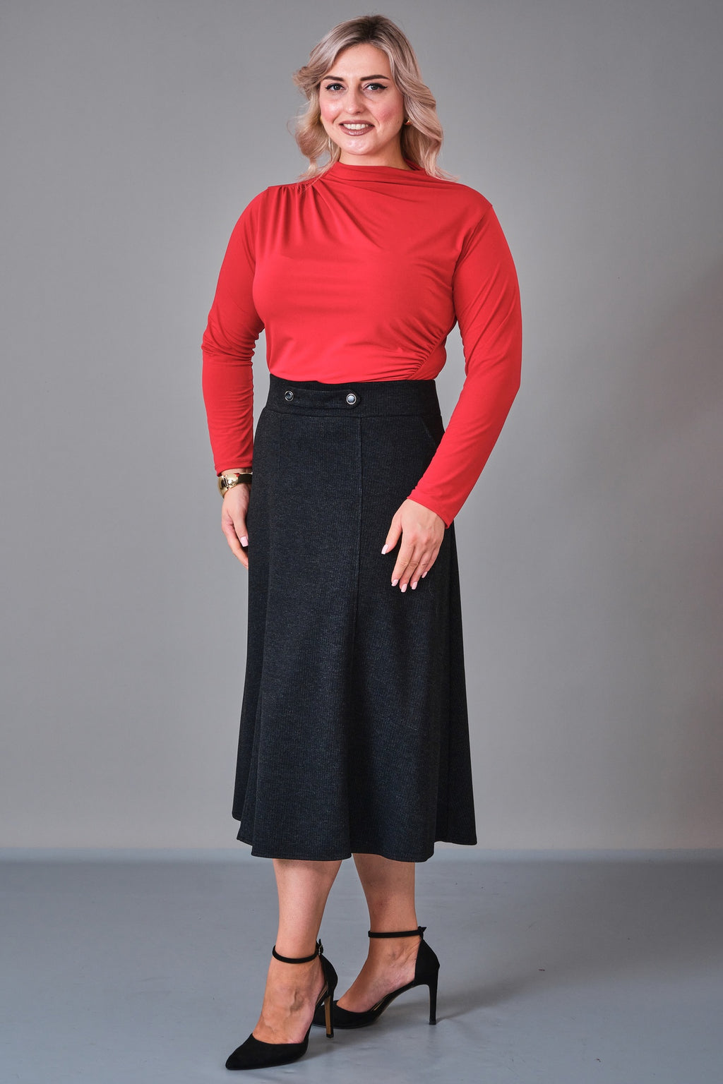 Elitline - Plus Size Skirt (ELT27K2-61-4027) - 8690200209314