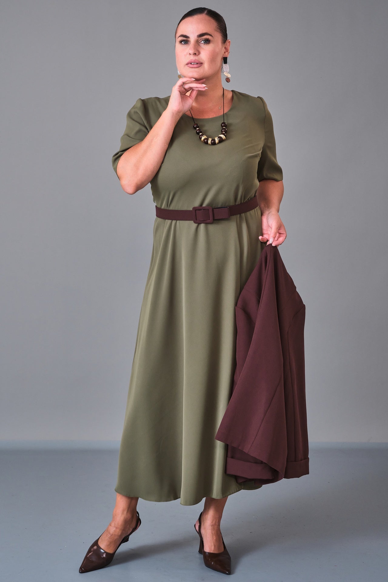Dress Port - Plus Size Dress (DSP27K3609) - 8690200210488