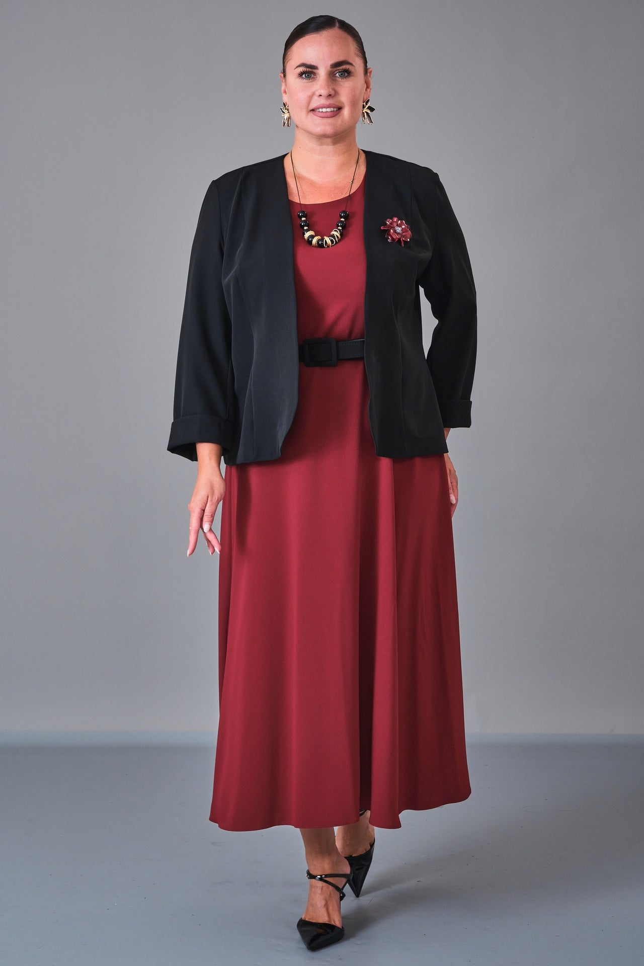 Dress Port - Plus Size Dress (DSP27K3609) - 8690200210495
