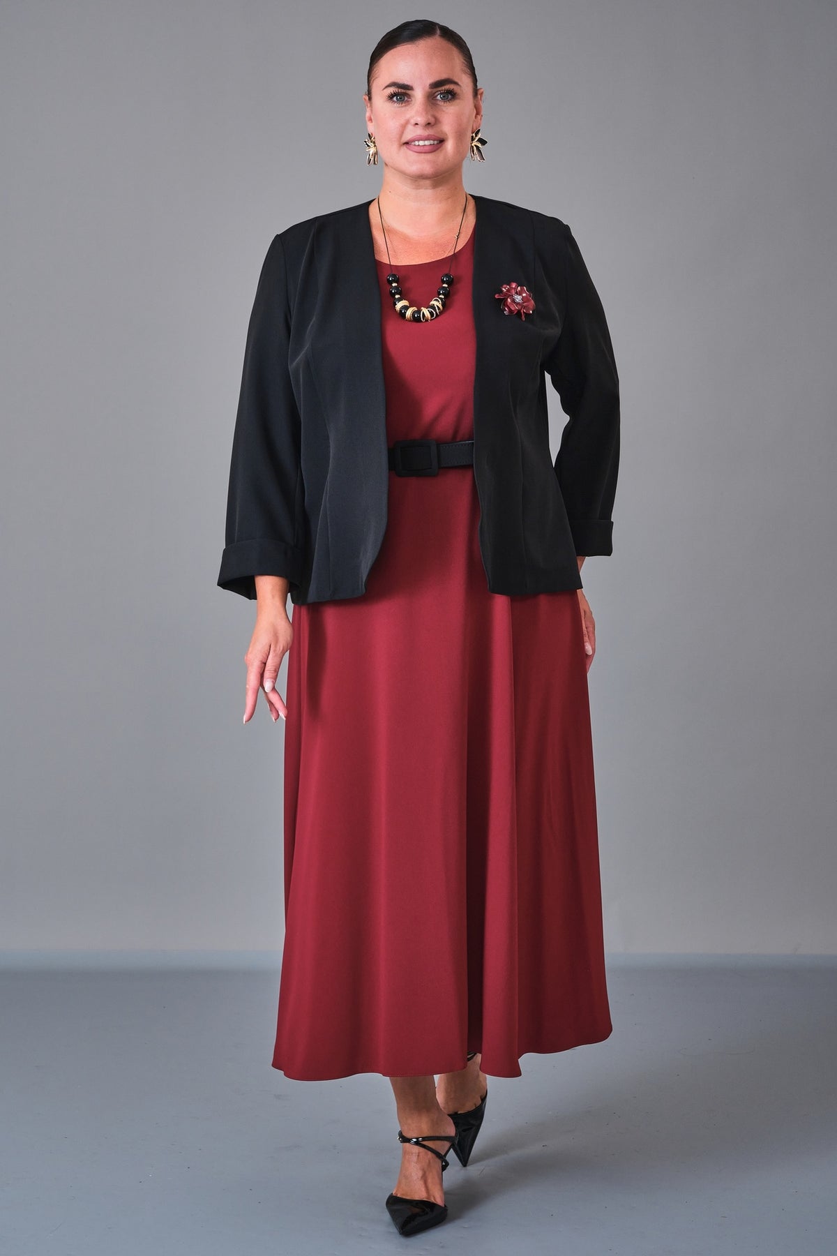 Dress Port - Plus Size Dress (DSP27K3609) - 8690200210495