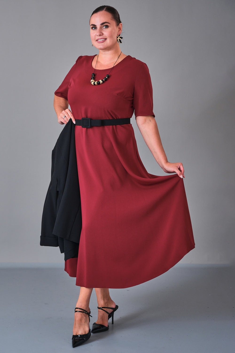 Dress Port - Plus Size Dress (DSP27K3609) - 8690200210495