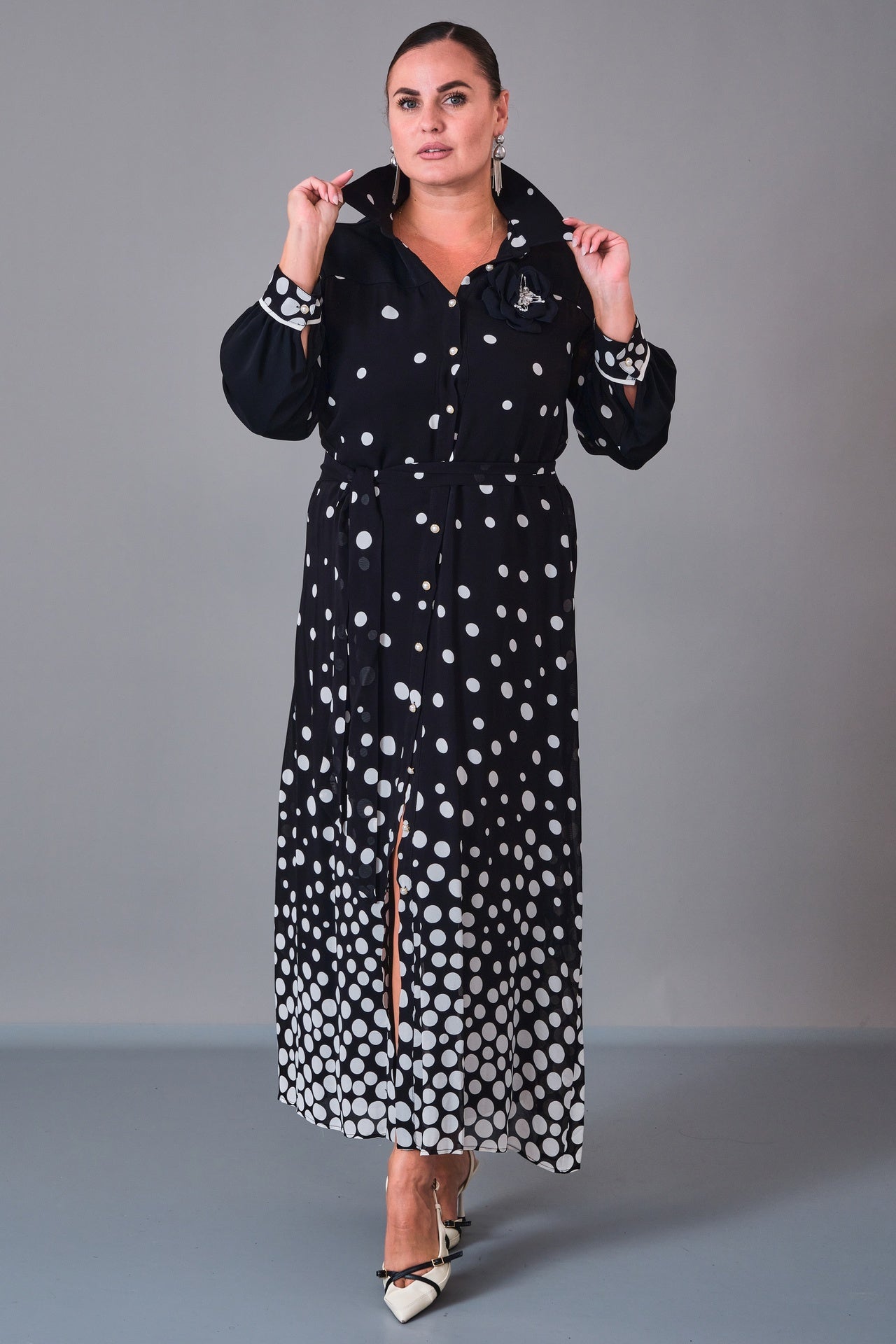 Dress Port - Plus Size Dress (DSP27K5800) - 8690200210716