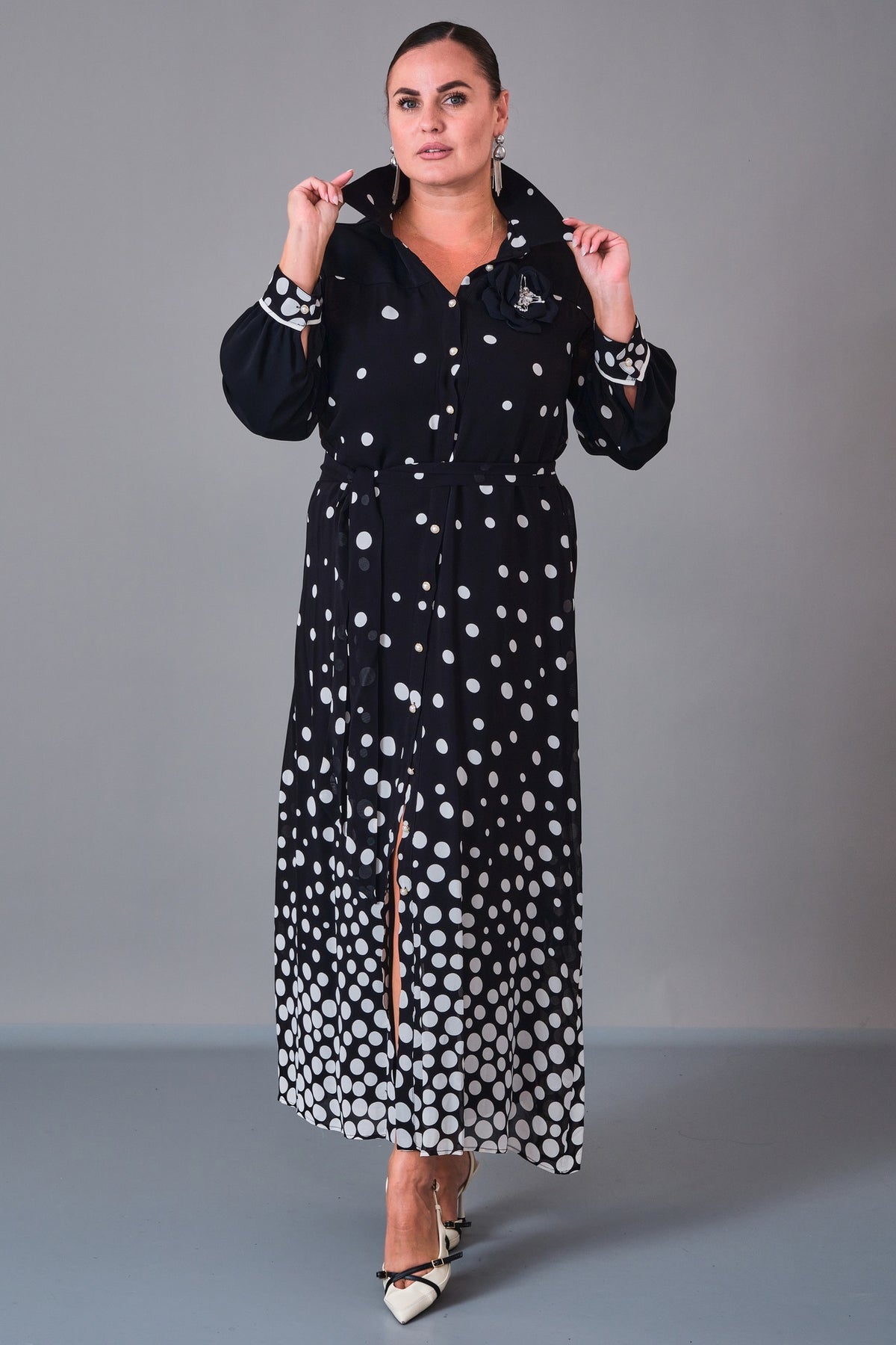 Dress Port - Plus Size Dress (DSP27K5800) - 8690200210716
