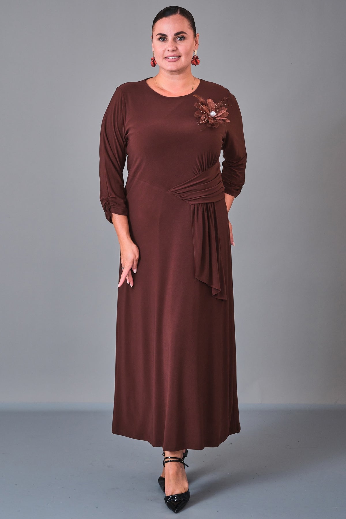 Dress Port - Plus Size Dress (DSP27K5801) - 8690200210723