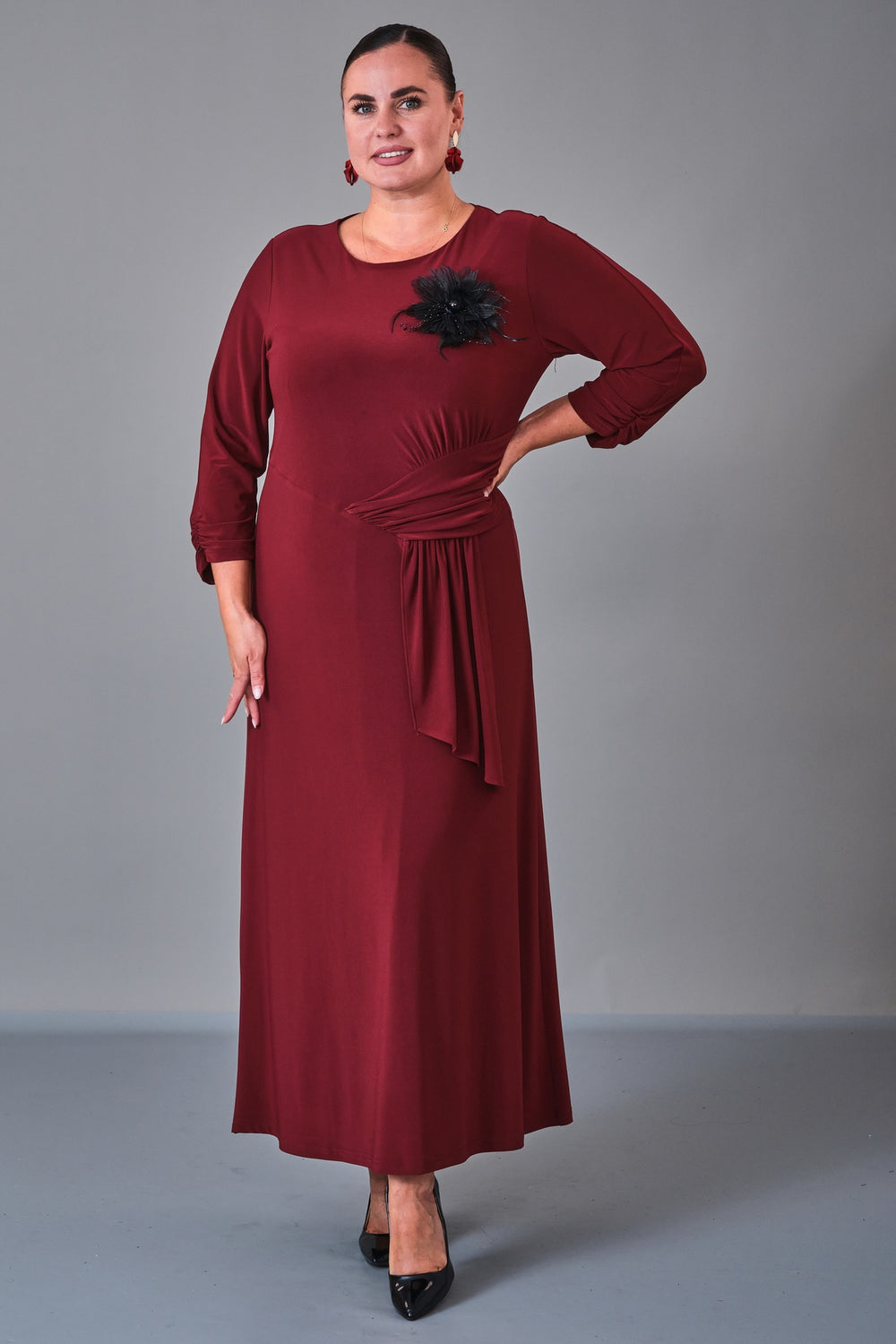 Dress Port - Plus Size Dress (DSP27K5801) - 8690200210730
