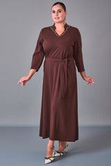 Dress Port - Plus Size Dress (DSP27K5803) - 8690200210754