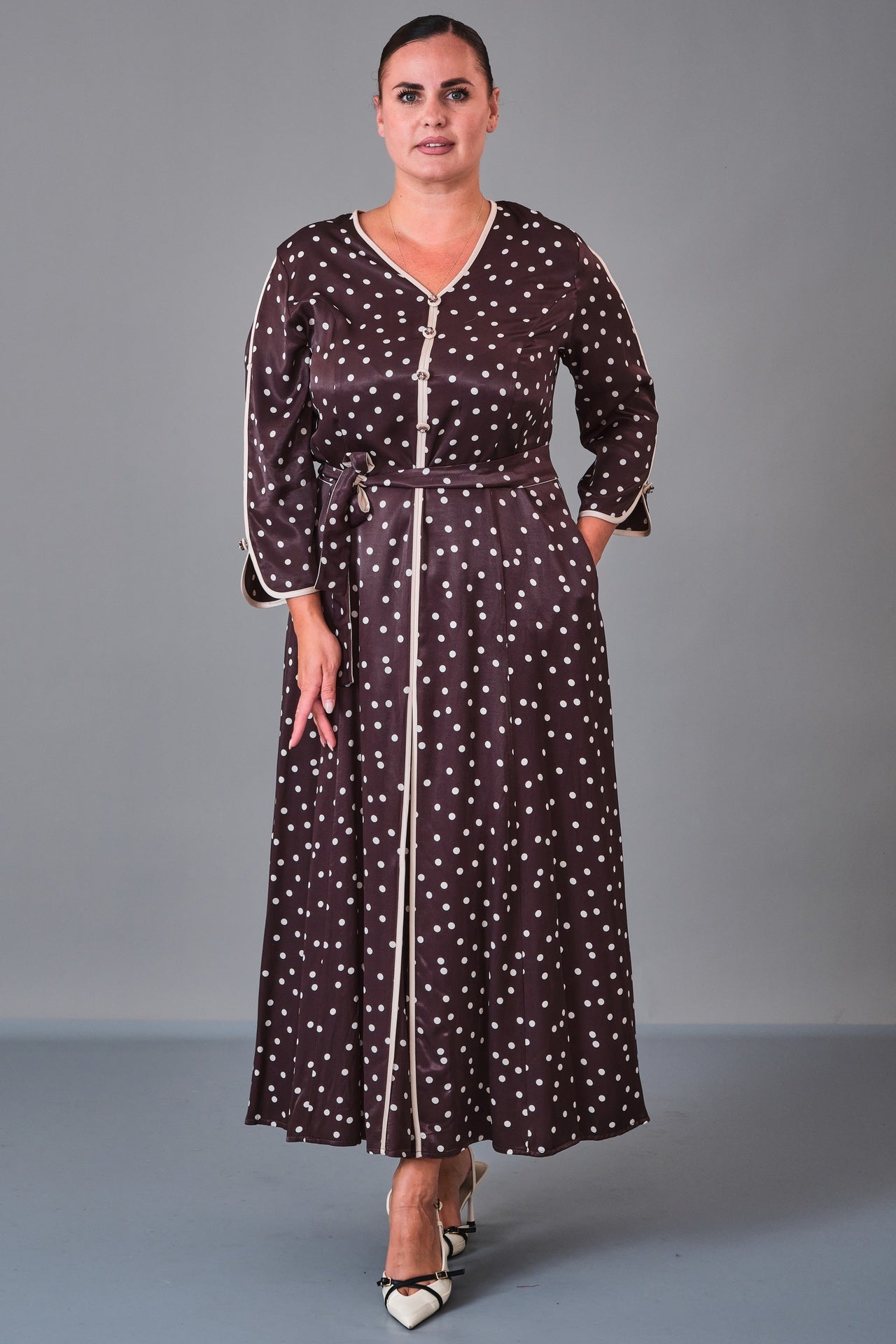 Dress Port - Plus Size Dress (DSP27K5804) - 8690200210785