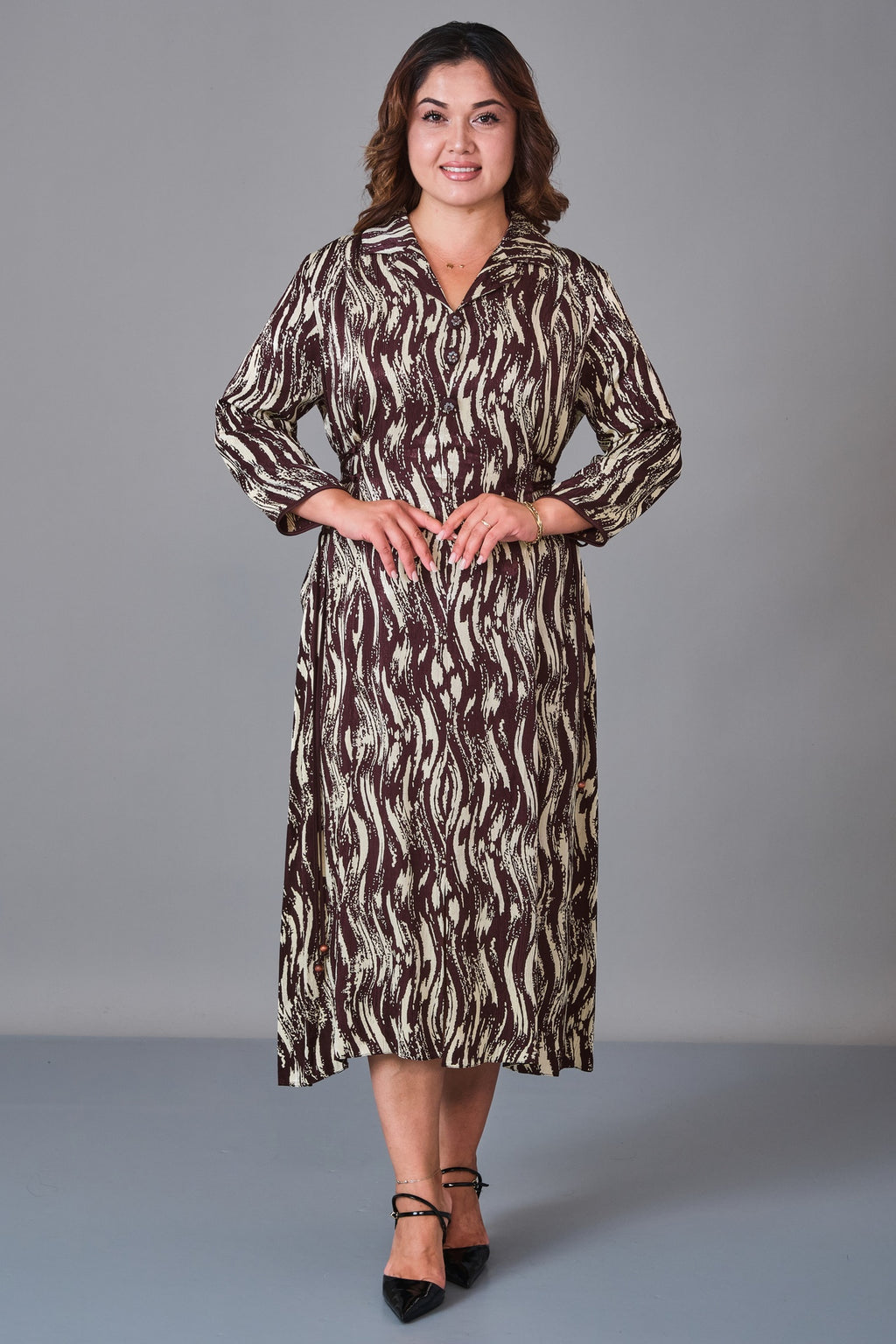 Dress Port - Plus Size Dress (DSP27K5805) - 8690200210808