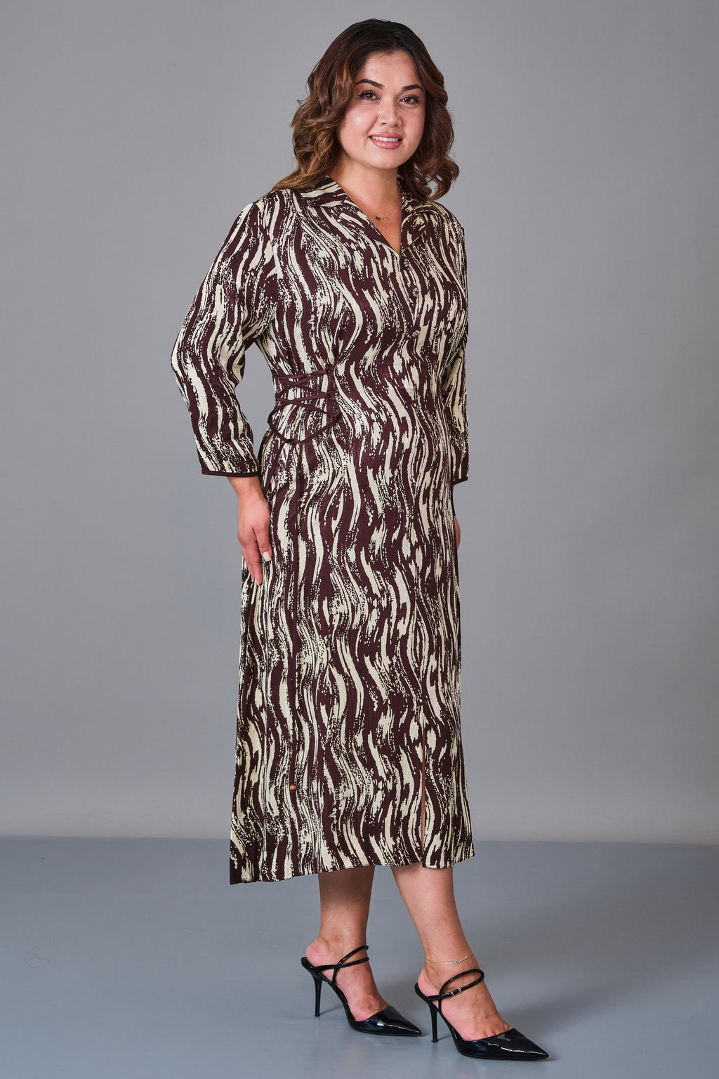 Dress Port - Plus Size Dress (DSP27K5805) - 8690200210808
