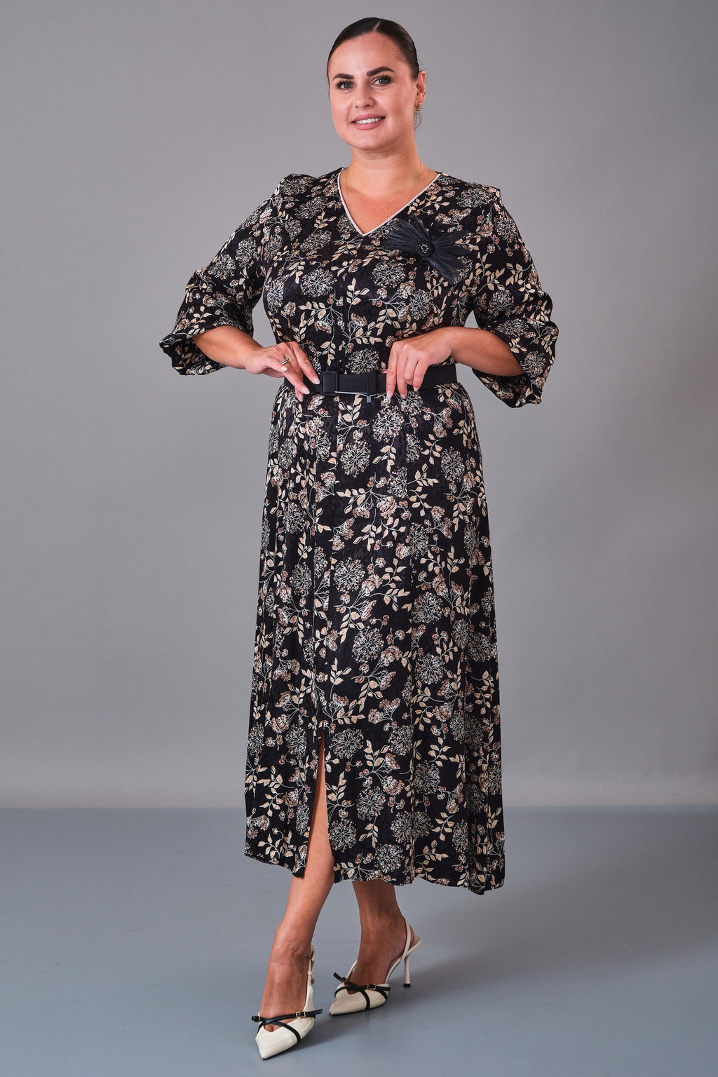 Dress Port - Plus Size Dress (DSP27K5808) - 8690200210839