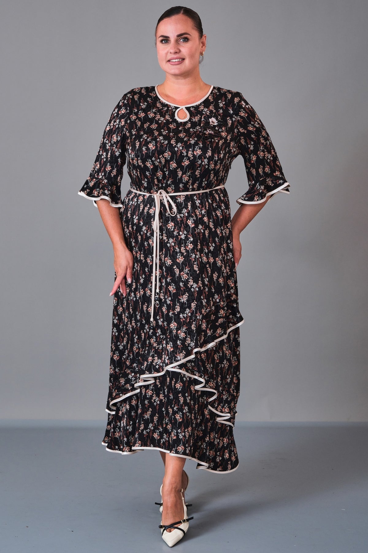 Dress Port - Plus Size Dress (DSP27K5809) - 8690200210853