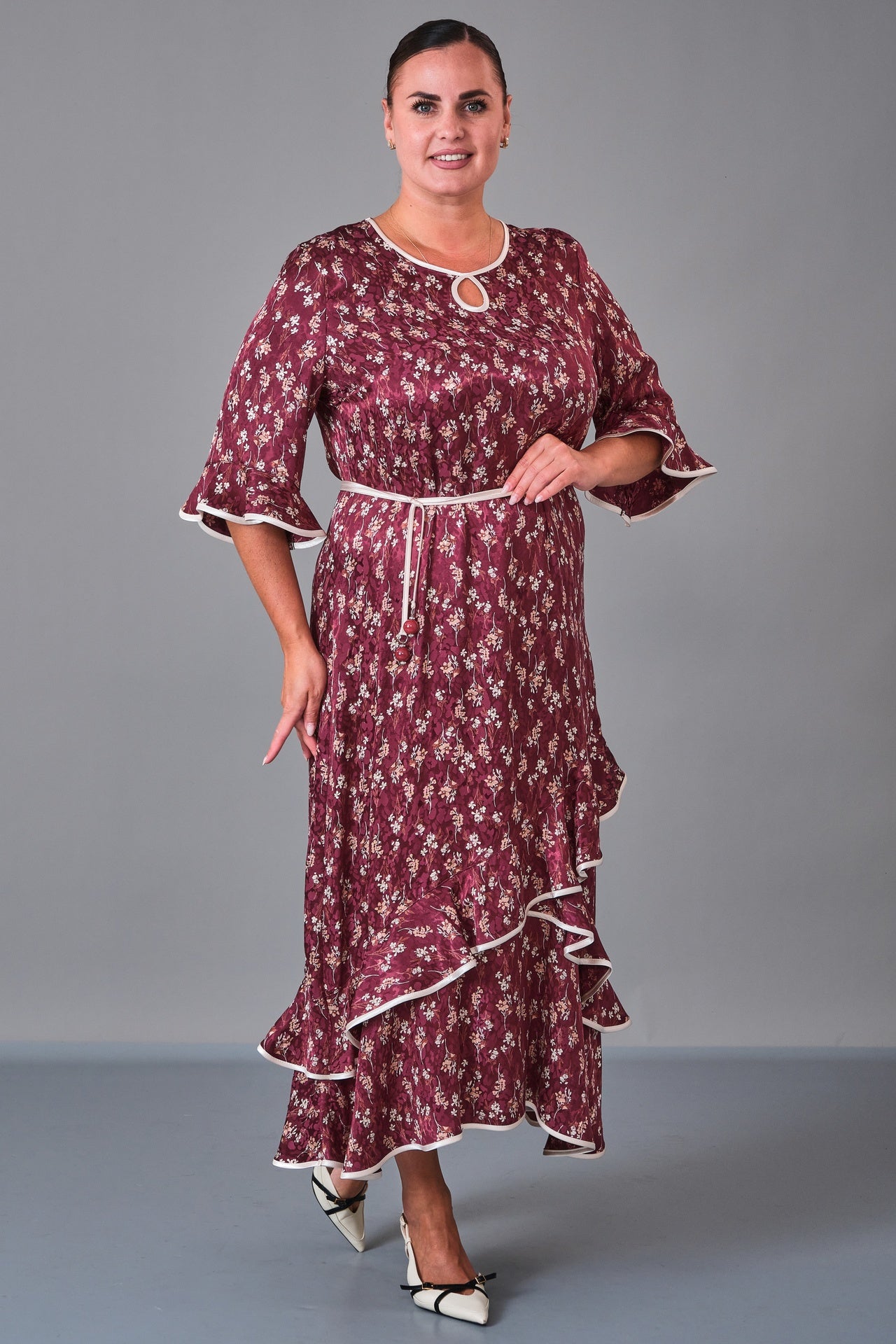 Dress Port - Plus Size Dress (DSP27K5809) - 8690200210877