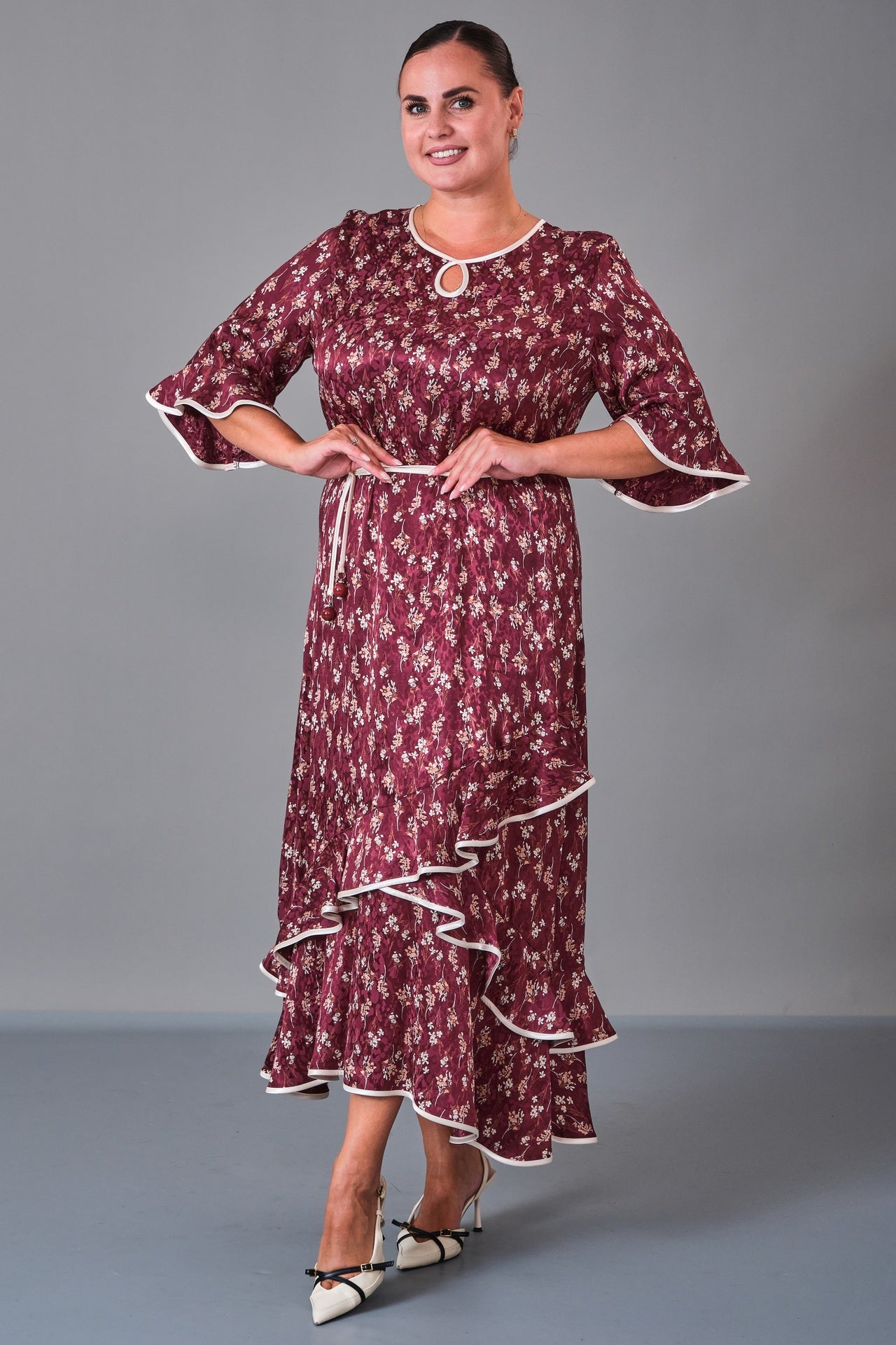 Dress Port - Plus Size Dress (DSP27K5809) - 8690200210877