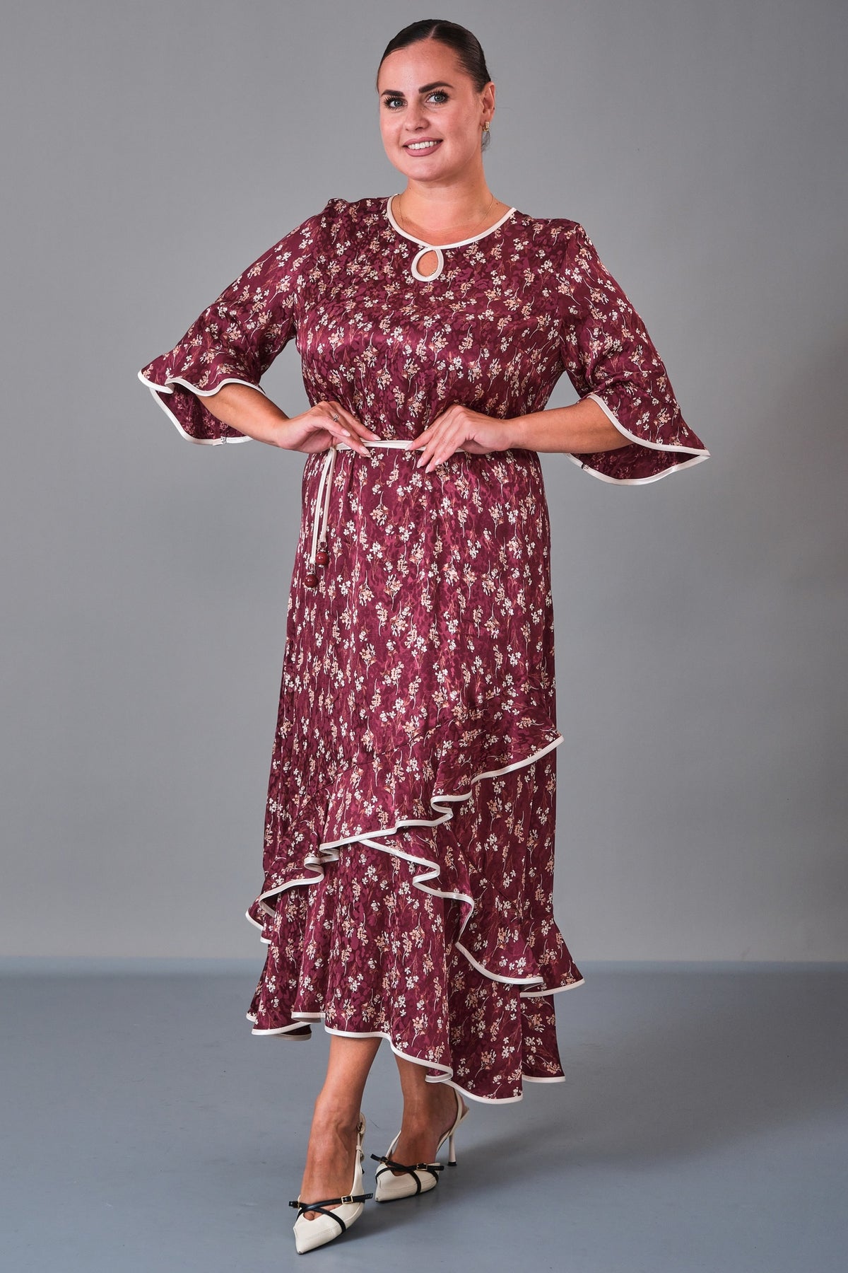 Dress Port - Plus Size Dress (DSP27K5809) - 8690200210877