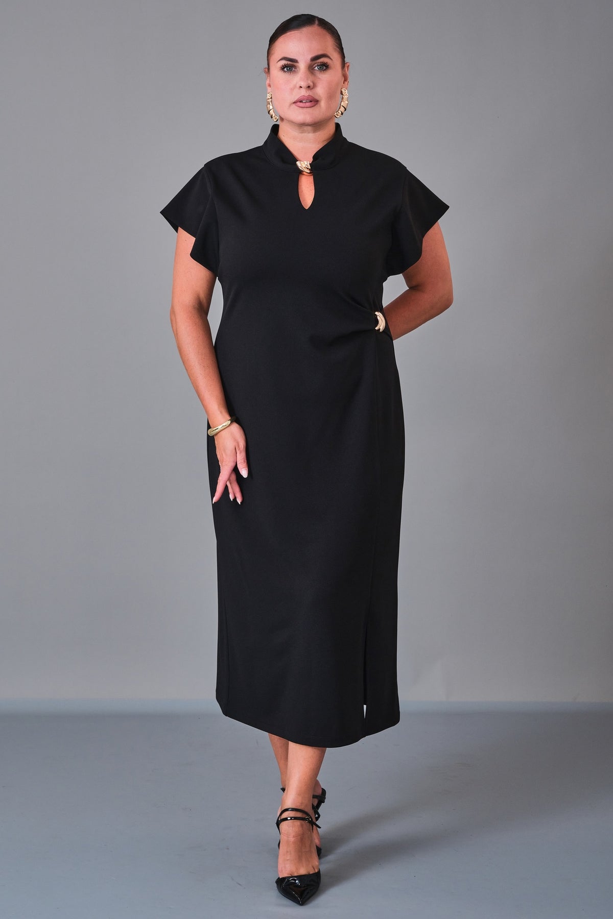 Dress Port - Plus Size Dress (DSP27K5812) - 8690200210914