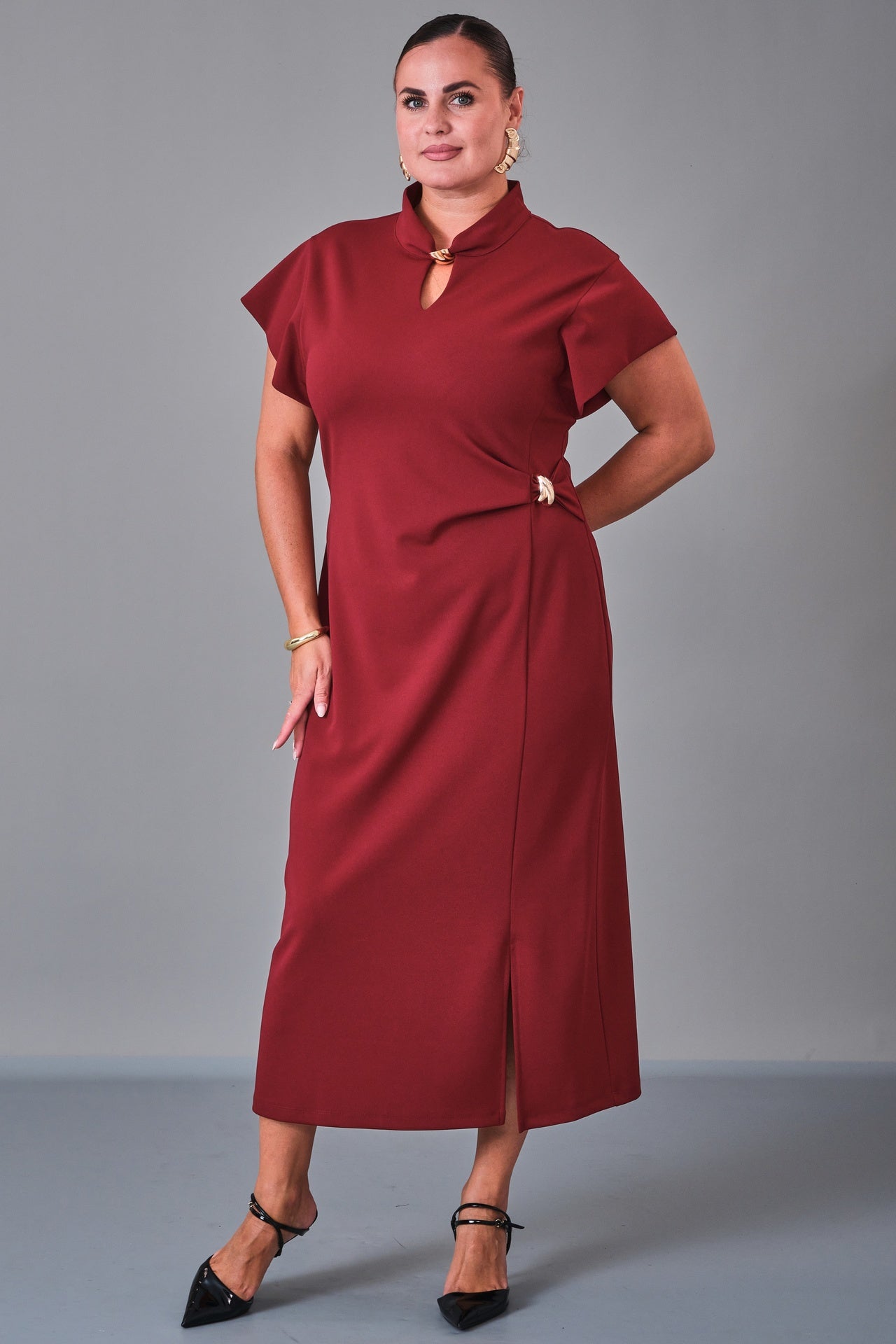 Dress Port - Plus Size Dress (DSP27K5812) - 8690200210921