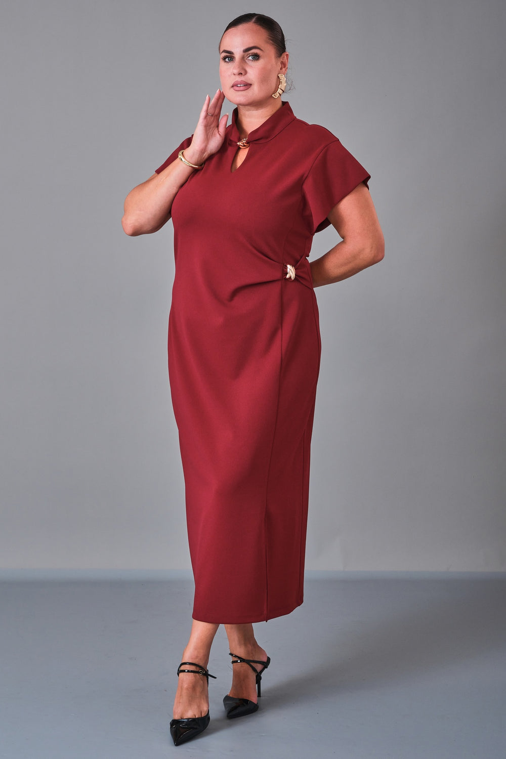 Dress Port - Plus Size Dress (DSP27K5812) - 8690200210921