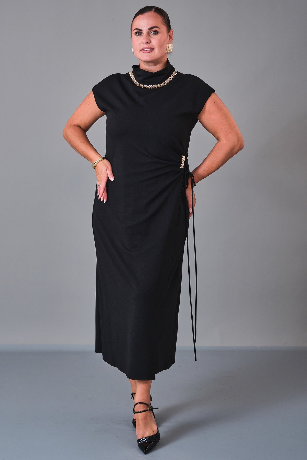 Dress Port - Plus Size Dress (DSP27K5813) - 8690200210938
