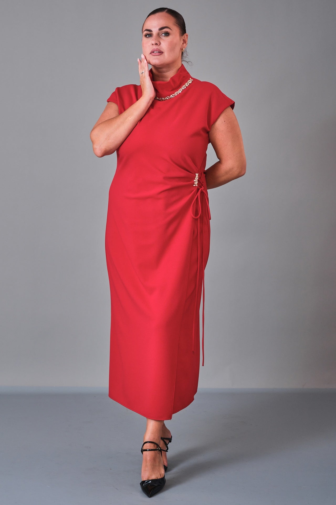 Dress Port - Plus Size Dress (DSP27K5813) - 8690200210952