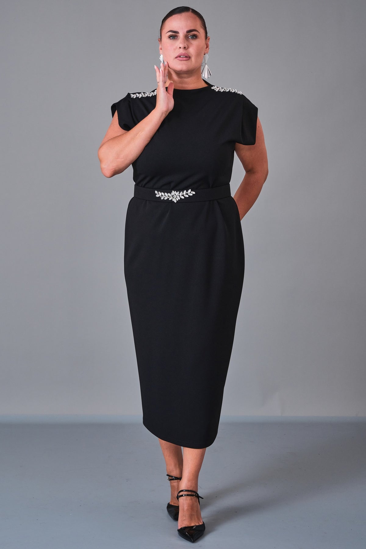 Dress Port - Plus Size Dress (DSP27K5814) - 8690200210969